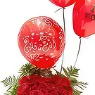 An-Najadah blomster- Romantikk med ballonger Blomsterarrangementer bukett