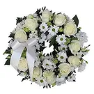 flores Portal Nous floristeria -  Corona funeraria pequeña Ramo de flores/arreglo floral