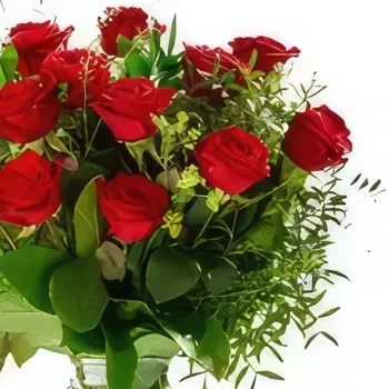 flores Copenhague floristeria -  Rosa roja dulce Ramo de flores/arreglo floral