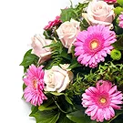 Verona blomster- Begravelsesskål med lyserøde blomster Blomst buket/Arrangement