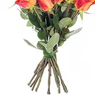 Italy flowers  -  Composition of 15 Orange Roses Flower Bouquet/Arrangement