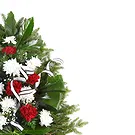 Mira flowers  -  White & Red Funeral Floral Arrangement Flower Bouquet/Arrangement