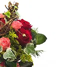 fiorista fiori di Firenze- Composizione di rose rosse e rosa in vaso Bouquet floreale