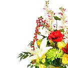 Italy flowers  -  Flower Composition of Lilies, Roses & Gerbera Flower Bouquet/Arrangement