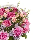 Italy flowers  -  Basket of Pink Flowers Flower Bouquet/Arrangement