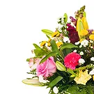 Italy flowers  -  Lilies, Roses & Small Flower Composition Flower Bouquet/Arrangement