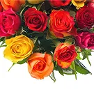 Italy flowers  -  Heart-Shaped Composition with Colorful Roses Flower Bouquet/Arrangement