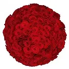 Amsterdam-Zuidoost flowers  -  100 red roses via the Florist Flower Bouquet/Arrangement