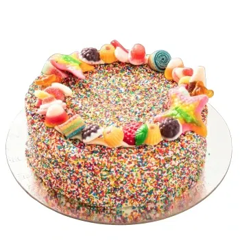 Jordan flowers  -  Vibrant Rainbow Sprinkle Cake Flower Delivery