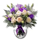 Geneva flowers  -  Rustic Elegance Purple Flower Bouquet/Arrangement