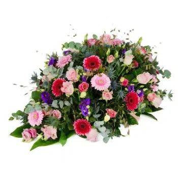 Holland flowers  -  Pink/Purple Funeral Arrangement Flower Delivery