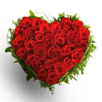 Oman flowers  -  Heart of red roses Flower Delivery