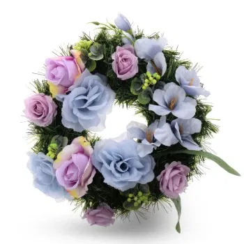 Israel flowers  -  Funeral tribute in Purple and Blue tones Flower Delivery