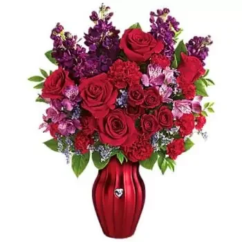 بائع زهور السوكورو- ساطع القلب زهرة التسليم
