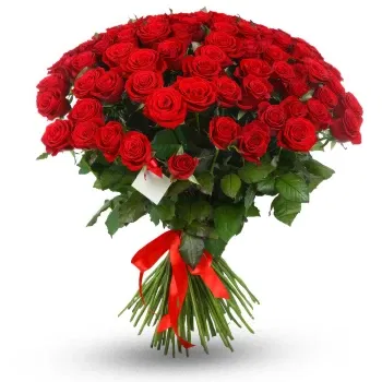 Mexico flowers  -  Bunch of 100 red roses Flower Delivery