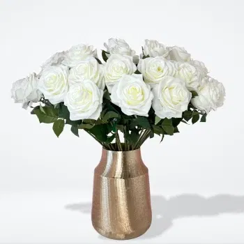 Slovenia flowers  -  Imperial White Roses Flower Delivery