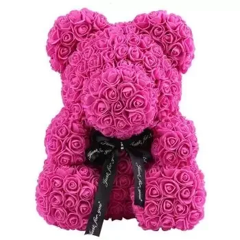 Monkey Town Blumen Florist- Luxus rosa Rose Teddy Blumen Lieferung
