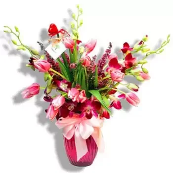 Гуайнабо цветя- Розова бомба Цвете Доставка