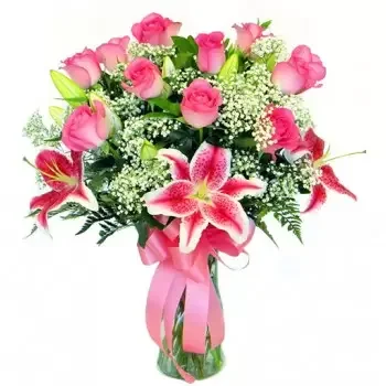 Άρ Ριφά λουλούδια- Ροζ πέταλα Μπουκέτο/ρύθμιση λουλουδιών