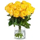 Amsterdam-Zuidoost flowers  -  Yellow roses (40 cm) Flower Bouquet/Arrangement