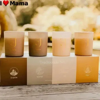 Madrid flowers - Scented Candle Gift Set - 4 Elements