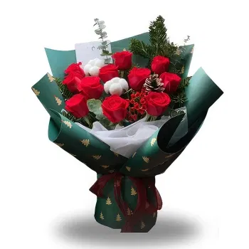 China online Florist - Seasonal Red Rose Christmas Bouquet Bouquet