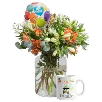 Spain online Florist - 18th Birthday Set Bouquet