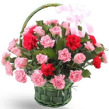 China online Florist - Romantic Pink Roses and Carnations Bouquet Bouquet