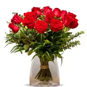 Mieres blomster- Versalles røde roser Blomst Levering