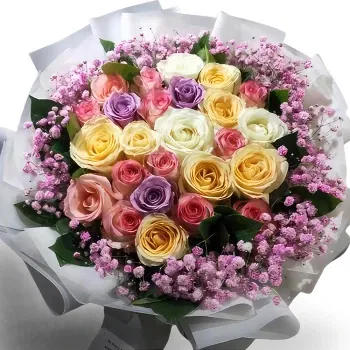 China online Florist - Charming Bouquet of Pink, White, Champagne, a Bouquet