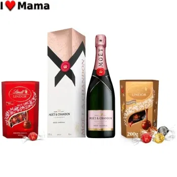 Nice flowers - Moët & Chandon Rosé Impérial & Lindt Lindor C