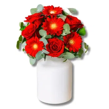 flores Alicante floristeria -  Deseo eterno: fusión floral carmesí 