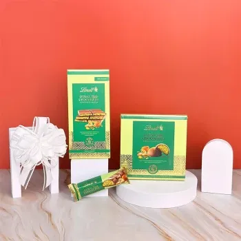 สาธารณรัฐเช็กสาธารณรัฐ ดอกไม้ออนไลน์ - ชุดช็อกโกแลต Lindt Dubai Style Luxury Letterb ช่อ