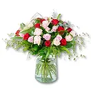 Holland flowers  -  Condolence Bouquet Roses + Vase Flower Bouquet/Arrangement
