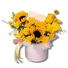 Garhoud flowers  -  Bright Flowers and Chocolate Surprise Flower Bouquet/Arrangement