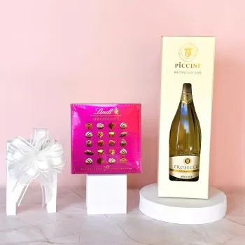Burgos  - Prosecco og Lindt-bonboner 