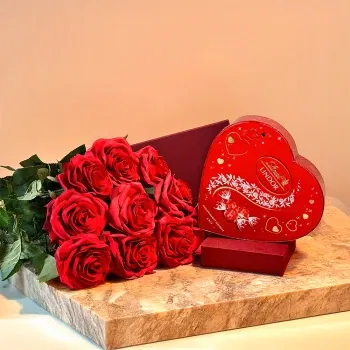 Venice flowers - Simply Roses and Chocolate Truffles