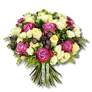 An-Najadah blomster- Gul og dyp lilla rosebukett Blomsterarrangementer bukett