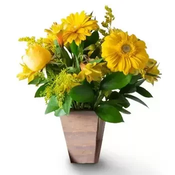 fleuriste fleurs de Ananas- Arrangement jaune de fleurs de champ Fleur Livraison