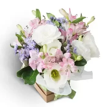 Amaniutuba blomster- Arrangement av feltblomster i myke toner Blomst Levering