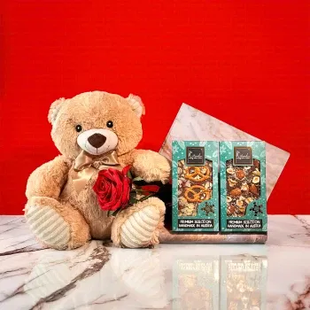 Croatia flowers - Hugs & Chocolate Gift Set