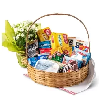 Salvador flowers  -  Coffee Basket with Chocolate and Flowers Delivery