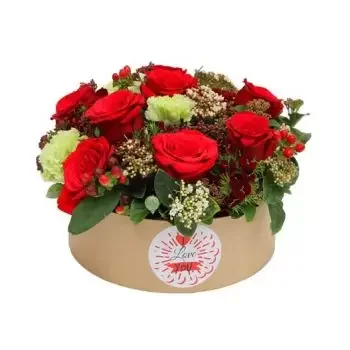 بائع زهور لبنان- أحبك سلة زهرة التسليم