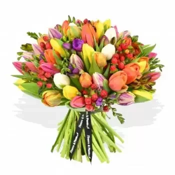 Ливърпул цветя- Бонбонен плисък Букет/договореност цвете