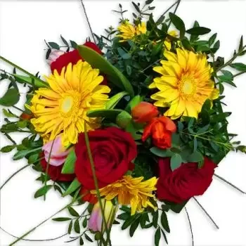 Mallorca Toko bunga online - Buket cinta berwarna-warni Karangan bunga