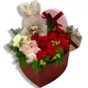Juan Grande blomster- Kærlighed bunny Blomst Levering