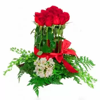 Tehuacan-virágok- Vörös Rózsa romantika Virág Szállítás