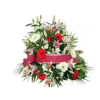 Marbella Blumen Florist- Weiße & Rote Schatulle Blumen Lieferung