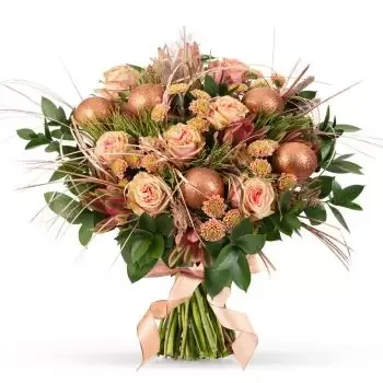 fiorista fiori di Grenci- Bouquet natalizio in bronzo Fiore Consegna