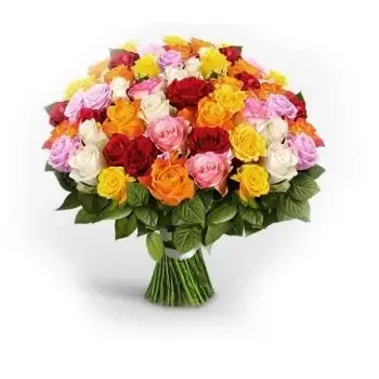 بائع زهور البدائع- 50 وردة مشكلة زهرة التسليم